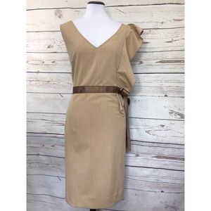 New York & Co asymmetrical sleeveless Tan size 15